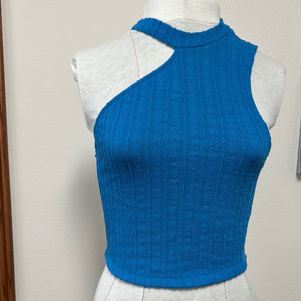 Blue Sleeveless Women's Top ZARA